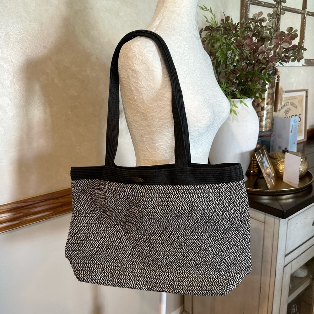 Cappelli Straworld Black and White Tote